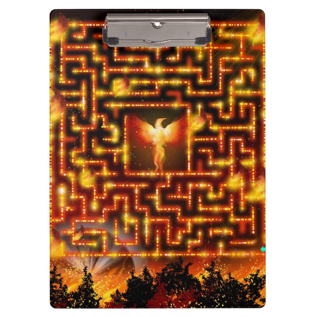 Firey Phoenix Maze Clipboard (Front)