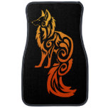 Firey Red Tribal Fox Kitsune Car Floor Mat