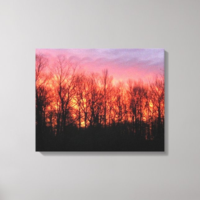 Firey Sunrise Wrapped Canvas Print (Front)