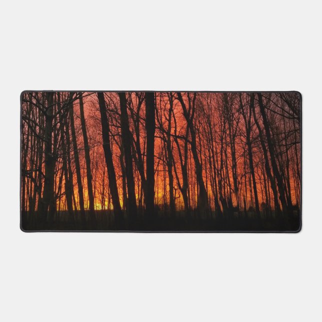 Firey Sunset Forest Desk Mat (Front)