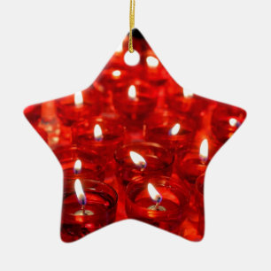 firing candles ceramic ornament
