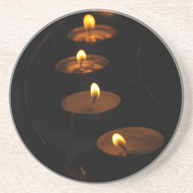 Firing candles drink coaster (Front)