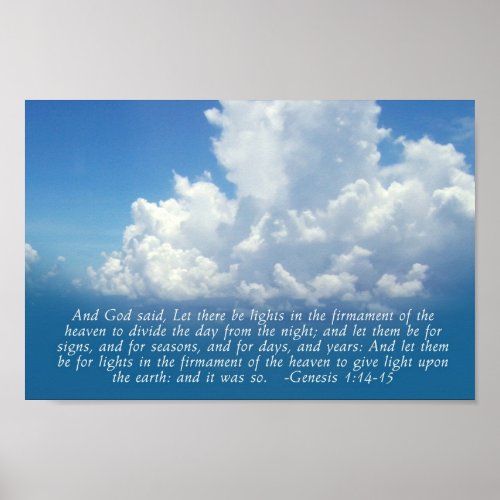 Firmament Blue Sky Genesis 114_15 Print