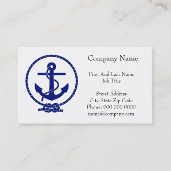 Firmly Anchored Coastal Nautical Anchor Design Business Card by ThatShouldbeaShirt at Zazzle