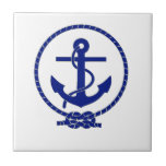 Firmly Anchored Coastal Nautical Anchor Design Ceramic Tile at Zazzle
