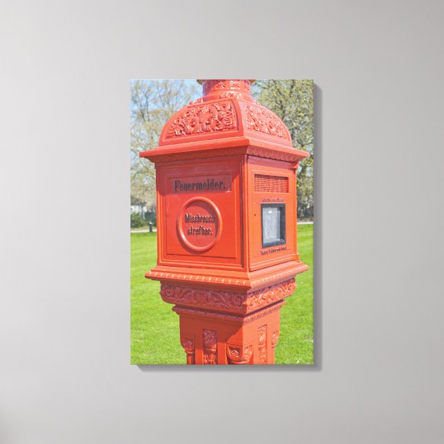 Firre Alarm Box Canvas Print (Front)
