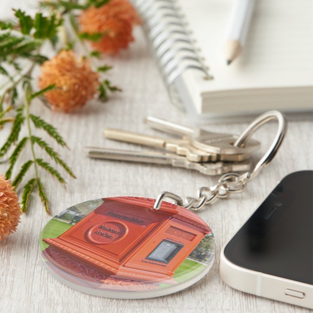 Firre Alarm Box Keychain (Front Right)