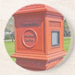 Firre Alarm Box Sandstone Coaster