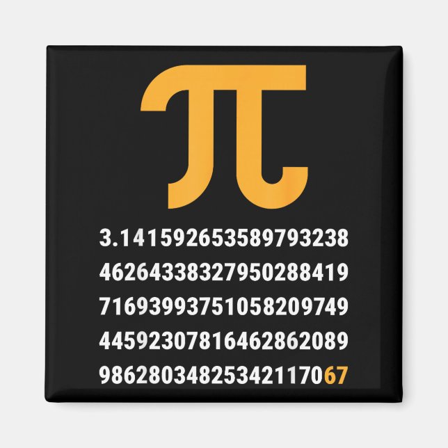 First 100 Digits Of Pi 67 Nerds Geeks Math Teacher Magnet (Front)