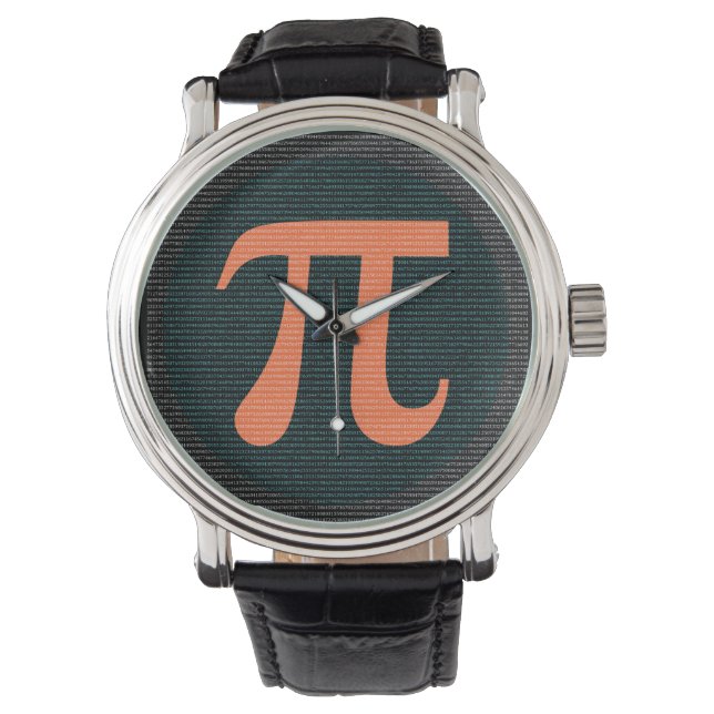 First 10,000 digits of Pi in blue and orange Watch (Front)