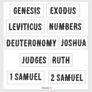 First 10 Books of the Bible Sticker