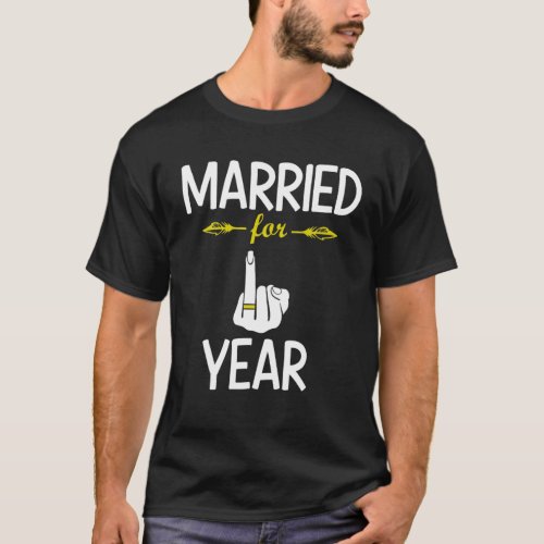 First 1St 1 Year Wedding Anniversary Married Husba T_Shirt