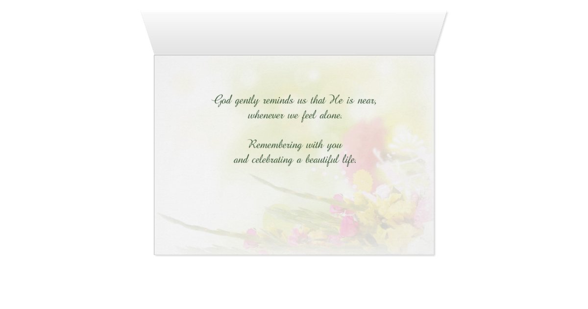 First 1st Anniversary of Loved One’s Death Flowers Card