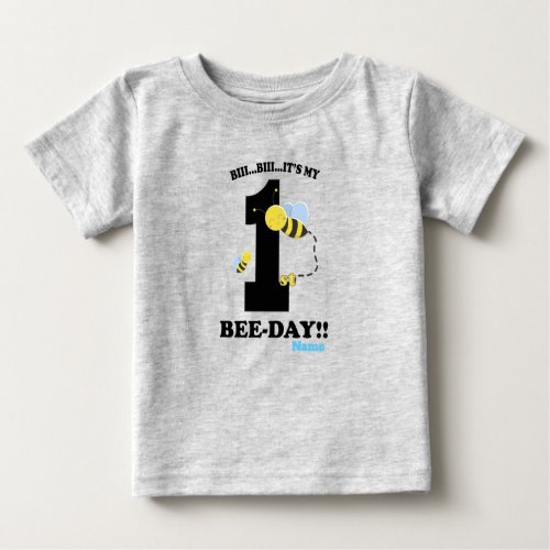 first 1st birthday bee party baby T_Shirt
