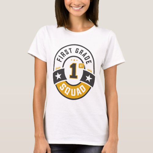 First 1st Grade Squad Team Back To School T_Shirt