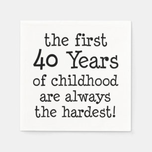 First 40 Years Of Childhood Napkins
