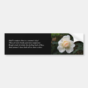 First 4 Lines of Sonnet # 18 by Shakespeare Bumper Sticker