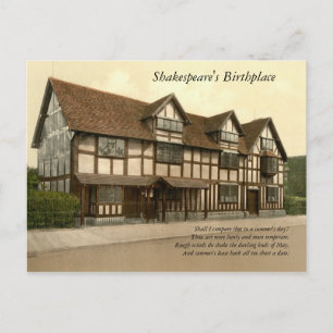 First 4 Lines of Sonnet # 18 by Shakespeare Postcard
