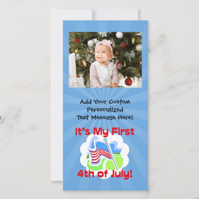 First 4th of July Colorful Blue Baby (Front)