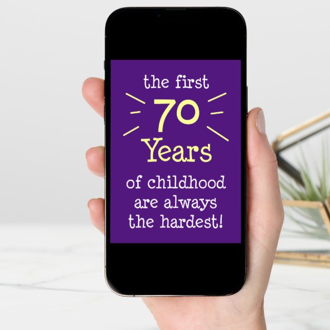 First 70 Years Of Childhood Greeting Card (Front Digital)