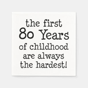 First 80 Years Of Childhood Napkins