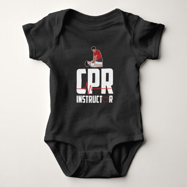 First Aid Ambulance Certified CPR Instructor Baby Bodysuit (Front)