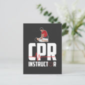 First Aid Ambulance Certified CPR Instructor Postcard (Standing Front)