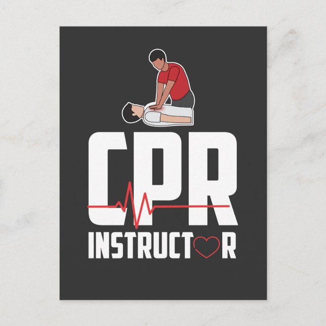 First Aid Ambulance Certified CPR Instructor Postcard (Front)
