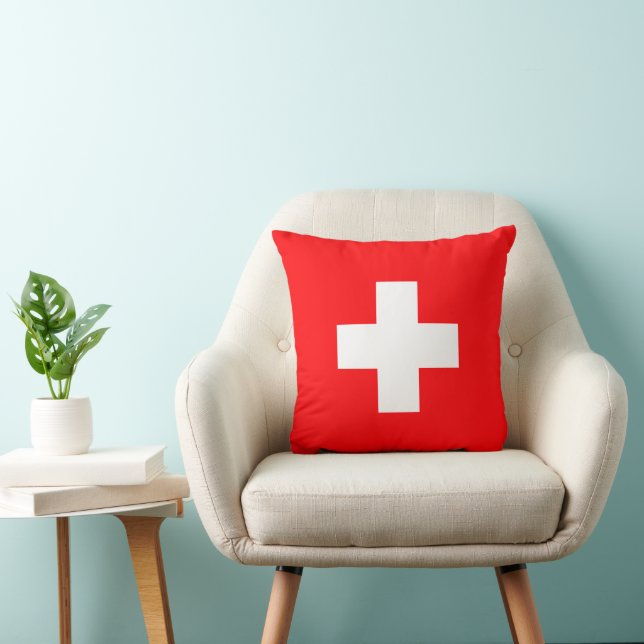 First Aid - Ambulance, School Nurse (cross) Throw Pillow (Chair)
