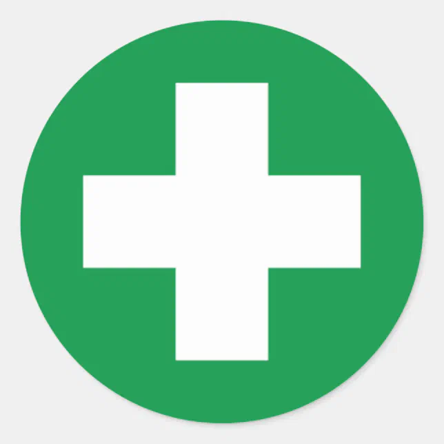 First aid classic round sticker | Zazzle