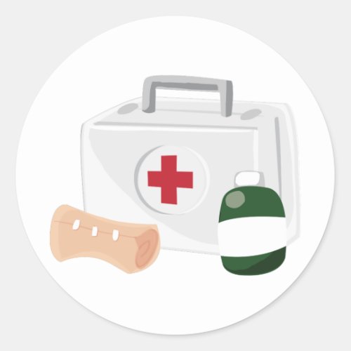 First Aid Classic Round Sticker