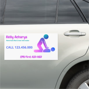 👩⚕️ First Aid CPR Instructor Business Car Magnet