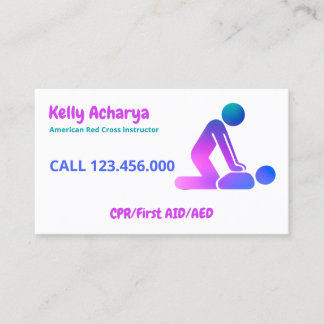 First Aid CPR Instructor Business Card