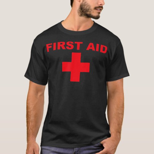 First Aid Cross Cool Medic Emergency Staff Uniform T_Shirt