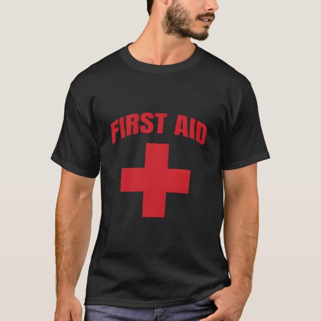 First Aid Cross For Emergency Staff Events Concert T-Shirt (Front)