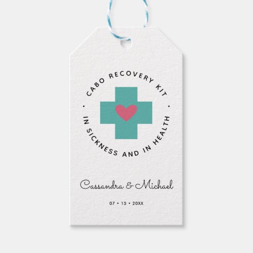 First Aid Destination Wedding Recovery Kit  Cabo Gift Tags