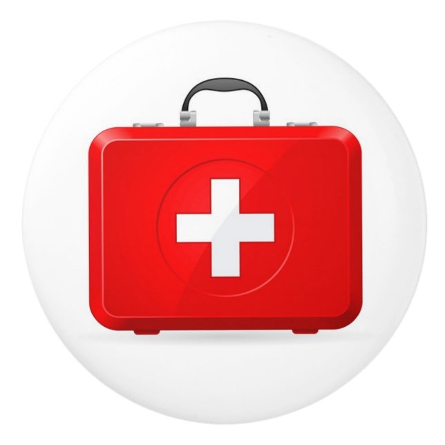 First Aid Drawer Knob - SRF (Front)