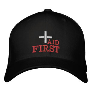 First Aid embroidered baseball cap Red / B ack
