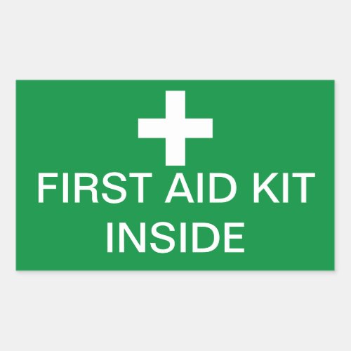 First Aid Kit Inside Sticker