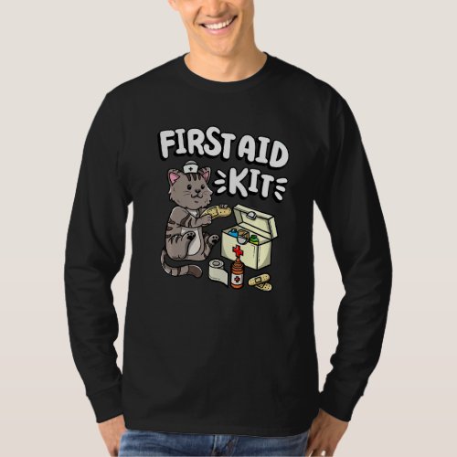 First Aid Kit Kitty Cat Medical Doctor Nurse T_Shirt