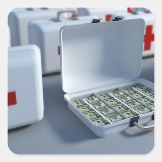 First Aid Kit Square Sticker (Front)