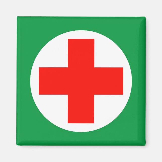 First Aid - Medic - Ambulance, Help Magnet (Front)