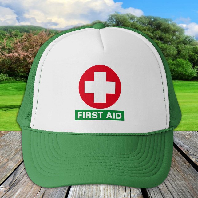 First Aid - Medic - Ambulance, Help Trucker Hat (Creator Uploaded)