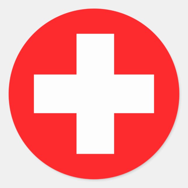 First Aid - Medic (cross) - Ambulance, Help Classic Round Sticker (Front)