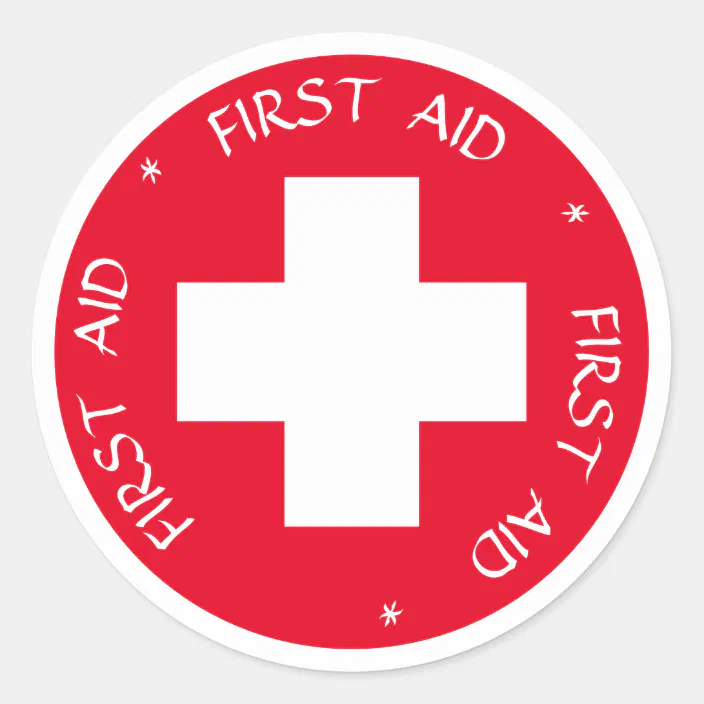 Medical Alert Symbol EMS EMT medics sticker 4" x 5" 
