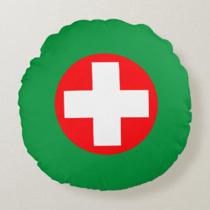 First Aid - Medic (cross) - Ambulance, Help Round Pillow