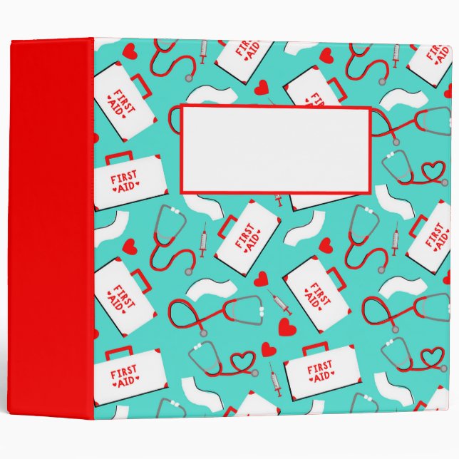 First aid Medical Doctor/Nurse Office 3 Ring Binder (Front/Spine)