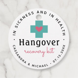 First Aid  Recovery Kit   Wedding Favor Tags
