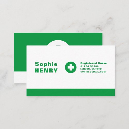 First Aid Symbol General Practitioner Nurse Business Card