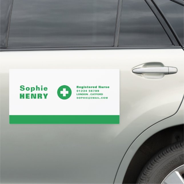 First Aid Symbol, General Practitioner, Nurse Car Magnet (In Situ)